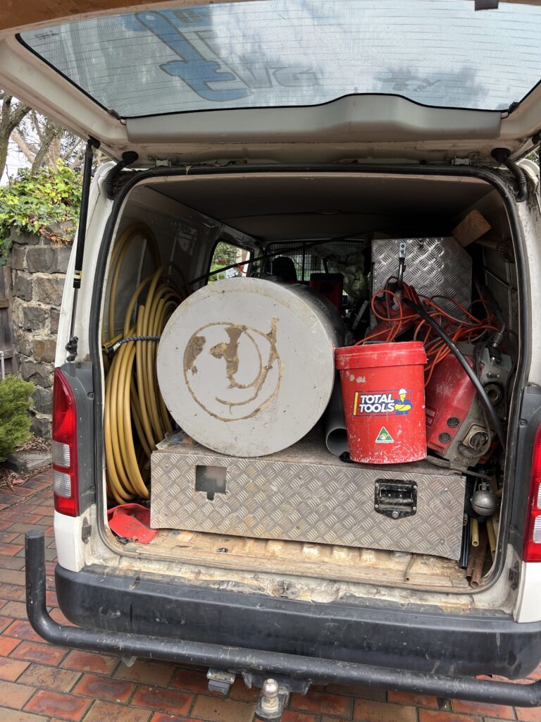 Removal of old Rheem electric unit during installation in Ringwood