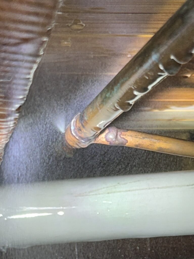 Hard to get to burst copper pipe repair in Mitcham