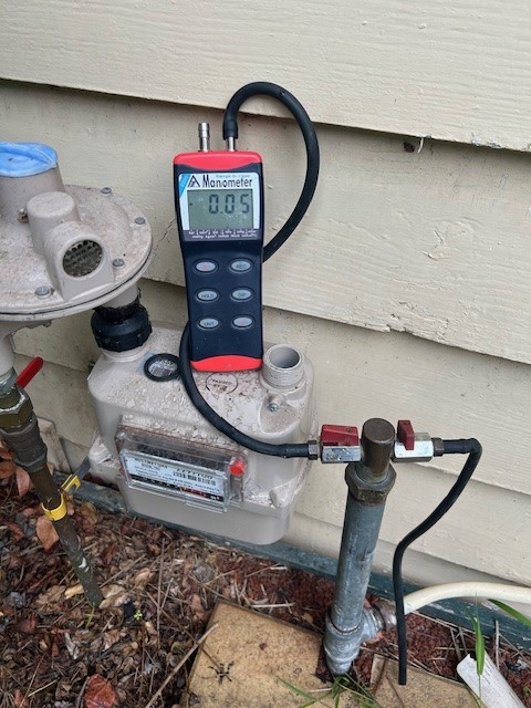 Galvanised gas pipe before replacement in Vermont