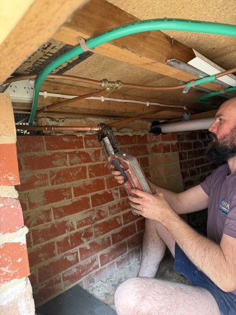 Completed gas line renewal in Forest Hill